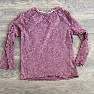 Cozy Kids Long Sleeve Top in Heathered Maroon
